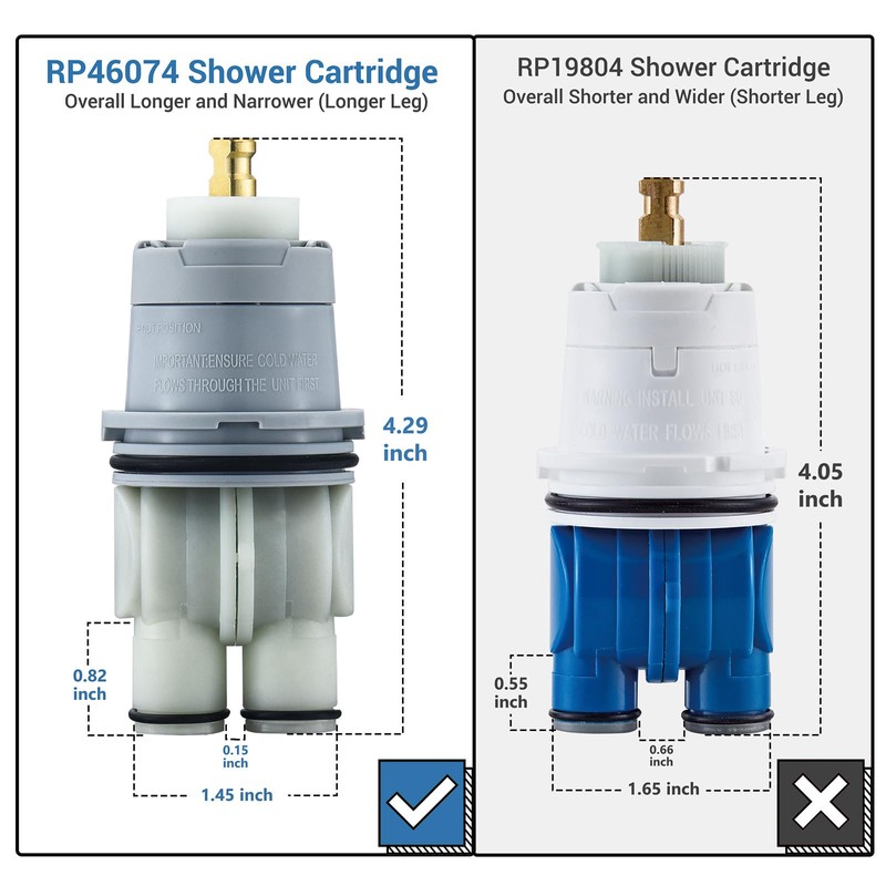 RP46074 Shower Cartridge Compatible with Delta 13/14 Series Single Handle