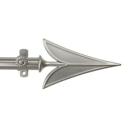 A&F Rod Decor - Curtain Rod Set 28-48 inch w/Head Finial - Satin Nickel