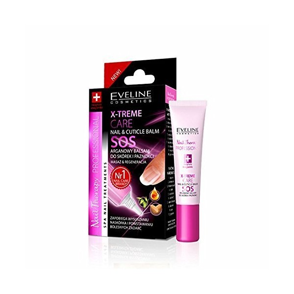 Eveline Nail Therapy X-Treme Care Argan Oil Nail & Cuticles Balm SOS 12ml by Eveline Cosmetics
