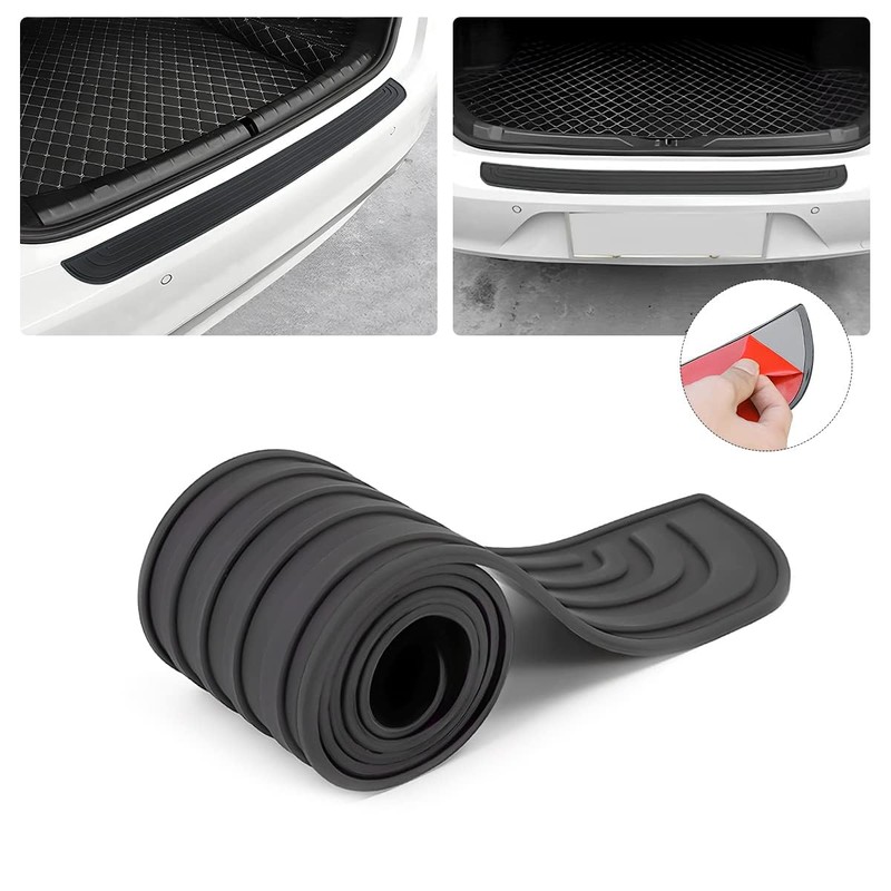 Car Rear Bumper Protector Guard - Anti-Scratch Rubber Cover Strip