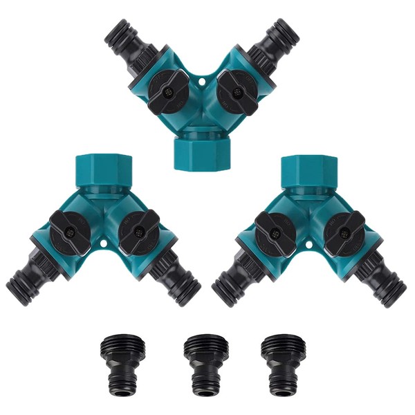 afdg 3 pieces 2-way valve with shut-off valve, garden hoses