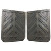 Black Semi Truck and Trailer Mud Flaps - Chevron 24"