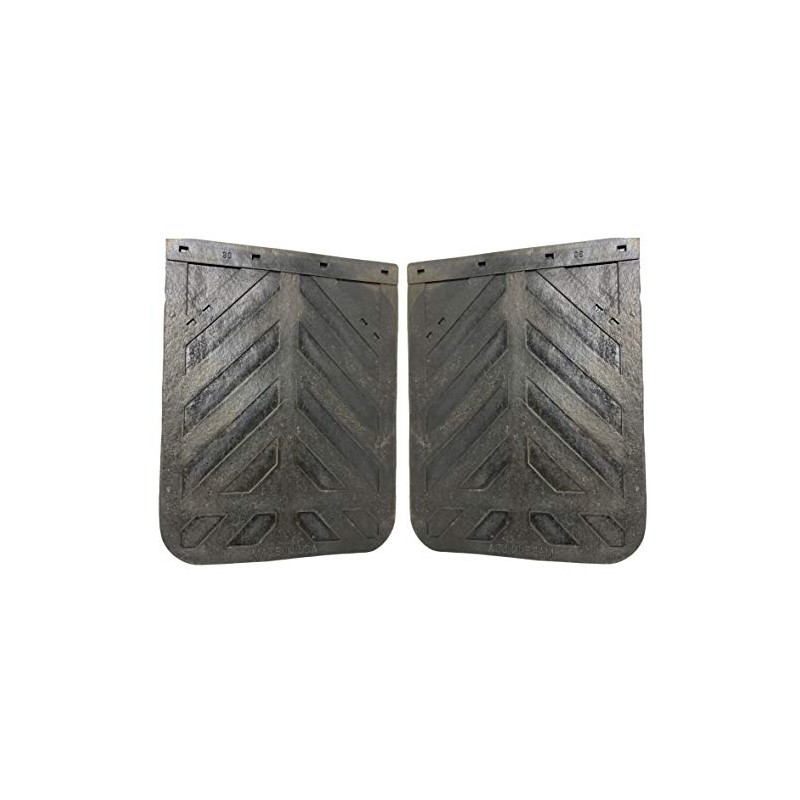 Black Semi Truck and Trailer Mud Flaps - Chevron 24"