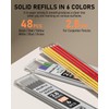 Nicpro Carpenter's Pencils, 6 Solid Carpenters Pencils with 54 Refills