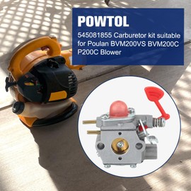 Powtol BVM200VS Carburetor for Poulan Pro McCulloch Craftsman BVM200C P200C GBV325 P325 PP320 XLB MAC MC200VS 25CC Blower Parts 545081855 WT-875 WT-875A