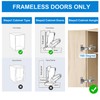 2 Pack 165 Degree Frameless Cabinet Doors Hinges, Clip ON