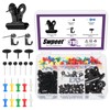 Swpeet 310Pcs Black Push Pins Set, Including Thumb Tacks, Push