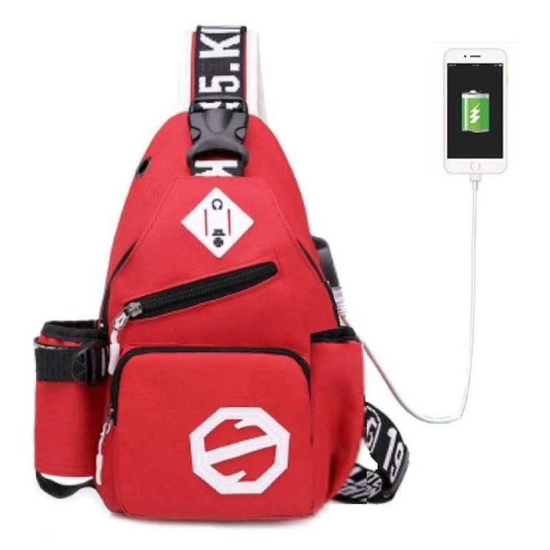 Blue Refrain One-Shoulder Bag, Crossbody Shoulder Bag, Multi-functional, Casual Bag,