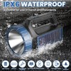 E-SHIDAI Solar Flashlight，Solar Powered Flashlight for Multi Function 8000 Lumens