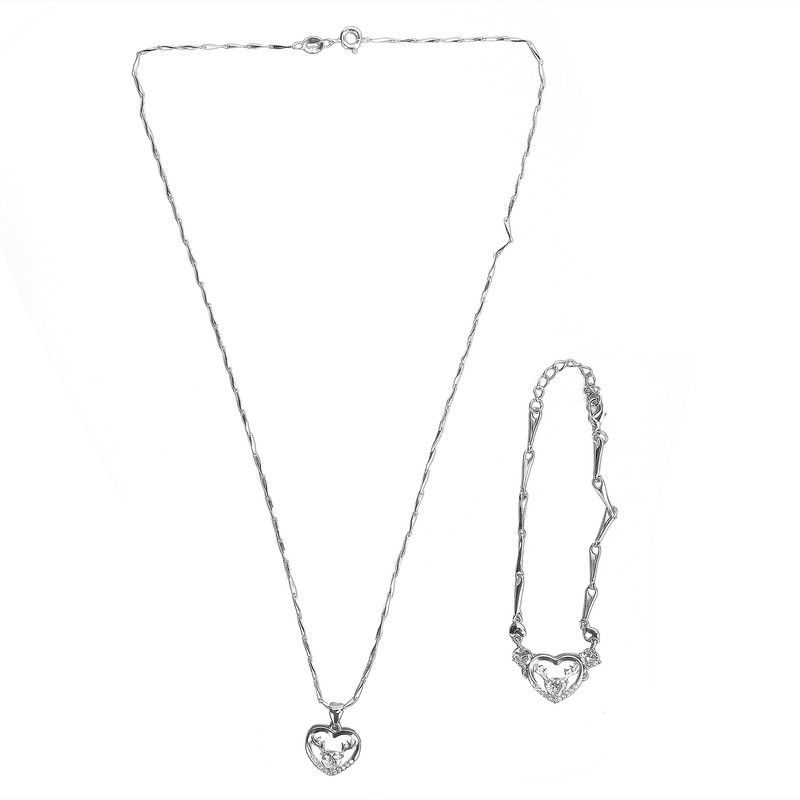 Bracelet Necklace Set Box Bag Combination Valentine's Day Jewelry Gifts