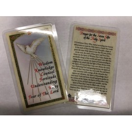 Holy Prayer Cards for the Seven Gifts of the Holy Spirit in English Set of 2