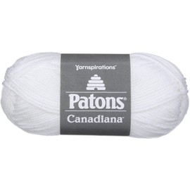 Patons Canadiana White Yarn - 6 Pack of 3.5oz/100g - Acrylic - 4 Medium - 205 Yards - Knitting, Crocheting & Crafts