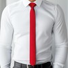 DR. ANISON Red Skinny Tie Men Women 2" (5CM) Slim