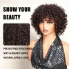 X-TRESS Kinky Curly Brown Wear and Go Synthetic Wig with