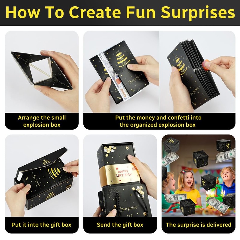 ANOMM Birthday Exploding Gift Boxes, Pop Up Gift Box, Surprise