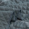 Queen Size Quilt, Embossed Floral and Grid Reversible Bedspread Set,