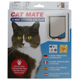 Cat Mate 4 Way Locking Cat Flap White