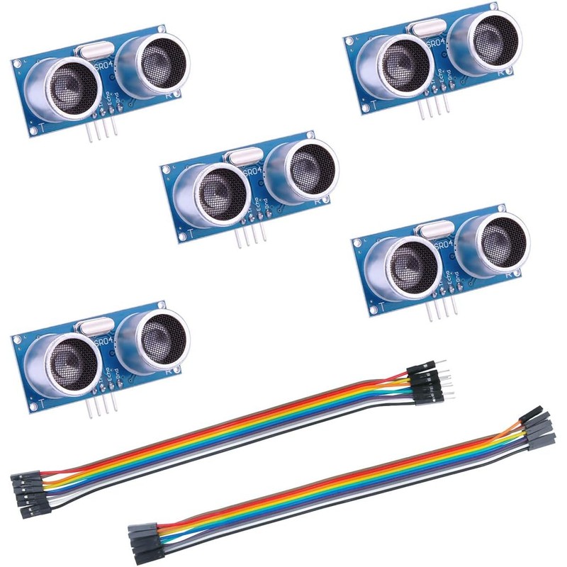 ELEGOO 5PCS HC-SR04 Ultrasonic Module Distance Sensor Compatible with Arduino