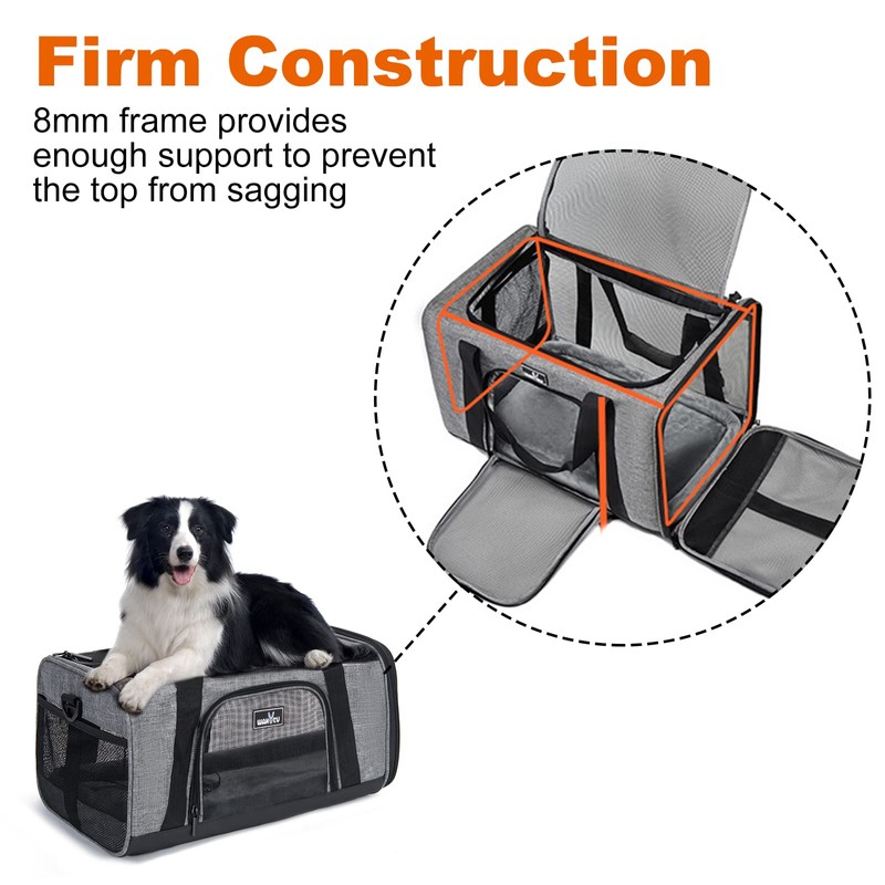 Wakytu Pet Carrier for Medium Large Cats and Dogs, Dog