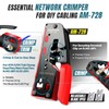 AMPCOM Ethernet Crimping Tool Kit 10-in-1 Pass Through RJ45/RJ11 Network