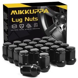 MIKKUPPA 24pcs M12x1.5 Lug Nuts - 3/4" Hex 1.4" Tall Black Closed End Nuts Replacement for 2013-2024 Ford Ranger, 2012-2024 Chevy S10, 1995-2021 Toyota Tacoma 4Runner Aftermarket Wheel Lug Nut
