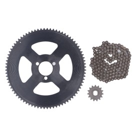 25H Chain Sprocket Set Steel 10mm 15T Front Sprocket 29mm 80T Rear Sprocket 146 Link Drive Chain for 47CC 49CC Mini Motorcycle ATV Dirt Bike