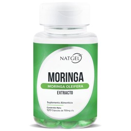 NatGel Extracto De Moringa | Moringa Oleifera Pura Antioxidante Natural, Energia y Bienestar | 120 Cápsulas de 700 mg