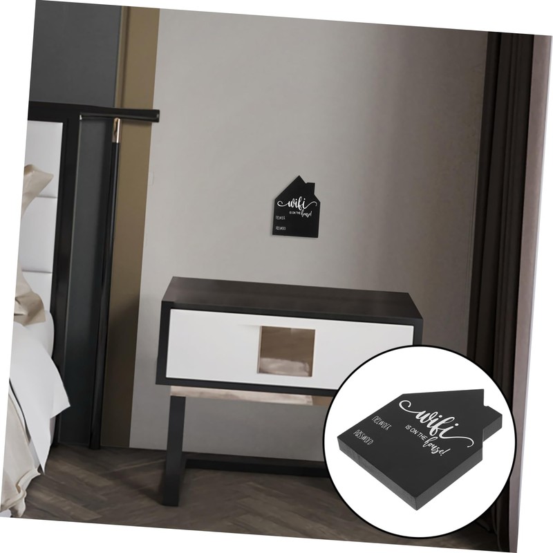 VILLFUL Guest Room Sign Wireless Password Plaque Desk Accessory Essential