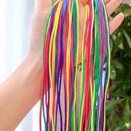 72Pcs Colorful Hair Wrap String For Braids Gradient Color Band Assorted Rainbow Braiding Hair Tie for Women Girls DIY Ponytail Braids Styling Accessor