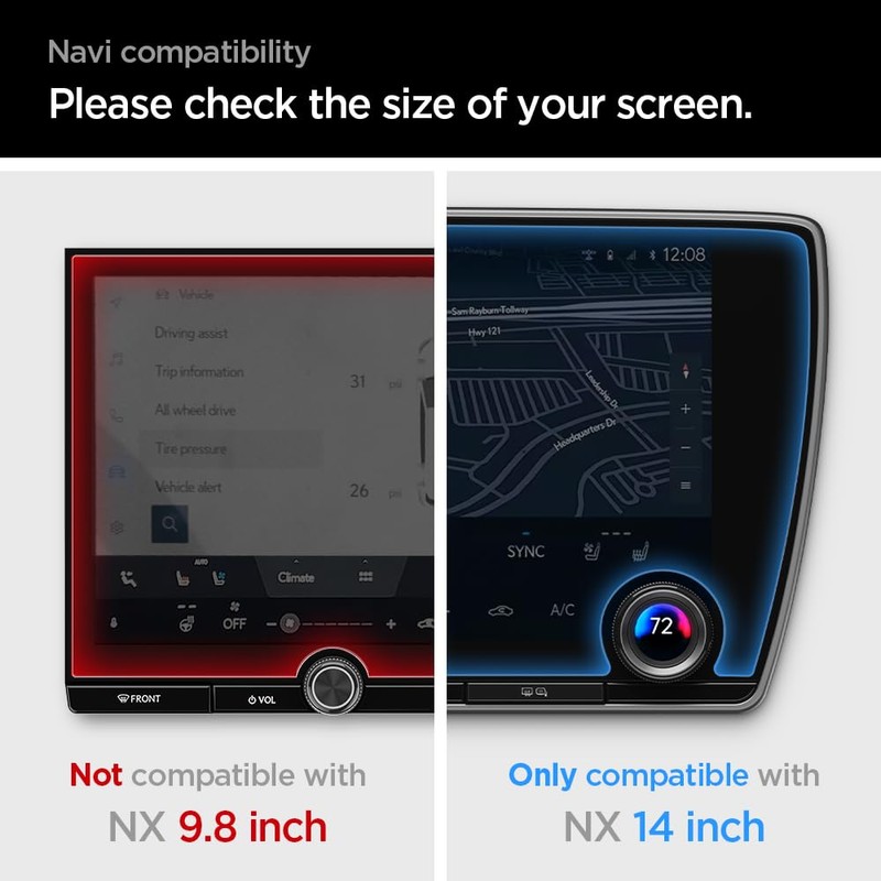 Spigen Tempered Glass Screen Protector [GlasTR Slim] designed for Lexus