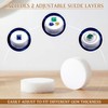 Yalikop Acrylic Gemstone Display Stand with 12 Clear Jars, Acrylic