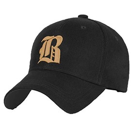 MFAZ Morefaz Ltd New Unisex Baseball Cap Hat Sport Gothic 3D B Cap Women Men Hat, 1 Gold B