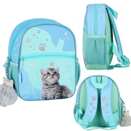 sarcia.eu Kitten Blue Girl Backpack Preschool Backpack 26 x 23 x 9 cm Padded, blue