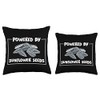 Powered By Sunflower Seeds - Organic Food Vegan Throw Pillow