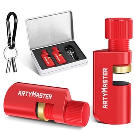 ArtyMaster Stair Gauges Set with Rubber Pad, Stair Gauges for Framing Square and Speed Square, Framing Jig Circular Saw, Attachment Tool for Carpentry Squares Framing, Stair Gauges Knobs Tool（Red）