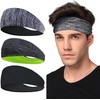 DAWRIS Sports Headband 3 Pack, Headband, Sweatband, Headband, Anti-Slip for
