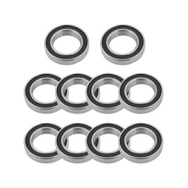 Akozon 6802-2RS Deep Groove Ball Bearing 10 Pieces Rubber Sealed Deep Groove Ball Bearing 15 mm 24 mm 5 mm Thin Rubber Sealed Ball Bearings for Small Hobby 15 mm Shaft / Rod Projects