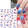 7 Sheets American Independence Day Nail Art Stickers USA Flag