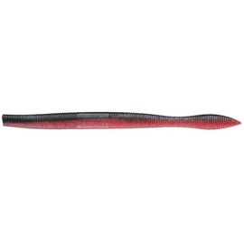 Daiwa Plastic Worms Yamamoto Neko Fatworm 5", Red Shad (Black & Red) - NF-5-900