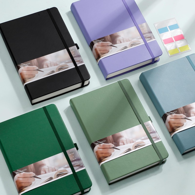 EMSHOI 400 Pages Notebook A5 - Lined Journal 100gsm Thick