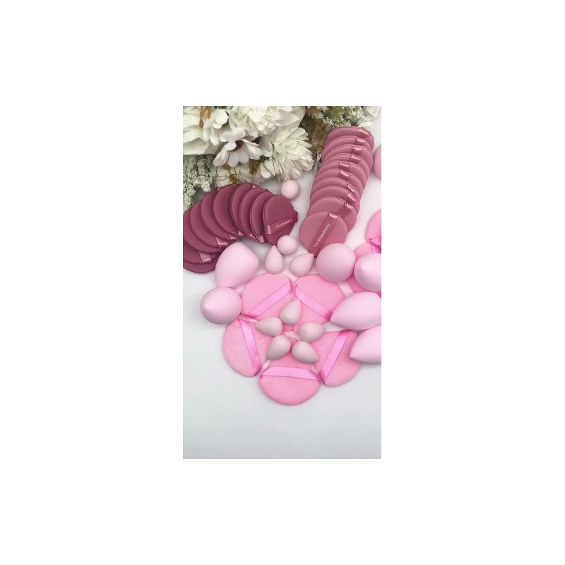 Juego De 50 Borlas De Maquillaje En Polvo De Doble