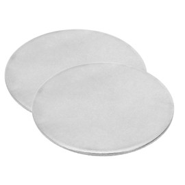 PATIKIL 54mm Steel Disc, 2Pcs Metal Stamping Blanks Tags Circle Round Metal Plate Strike DIY 304 Stainless Steel for Laser Engraving Stamping Craft Name Tag