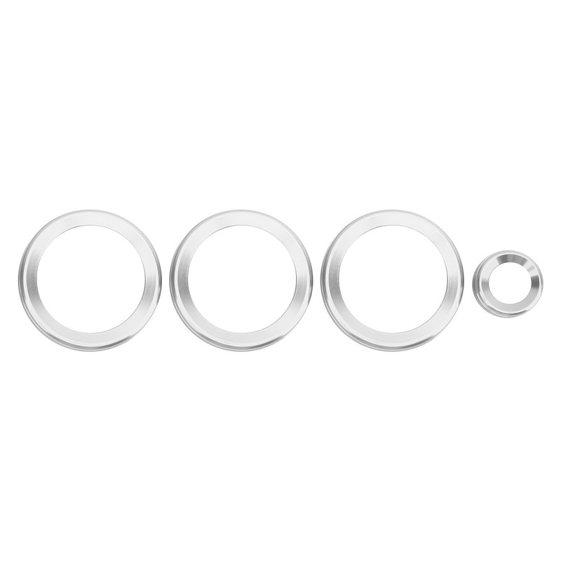 4Pcs A/C Knob Ring Trim Volume Adjuster Decor Fit for