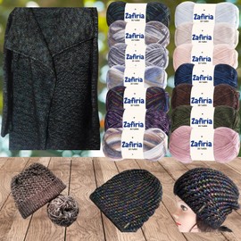 251 Yards Pack 2 Art of Yarn Crochet Knitting Metallic Sheen Soft Worsted 3 Baby Chunky Plush Acrylic 9% Wool - 21% Acrylic - 70% Polyamide 100grx2 3.5 oz 251yardsx2 Shiny Sparkle 281