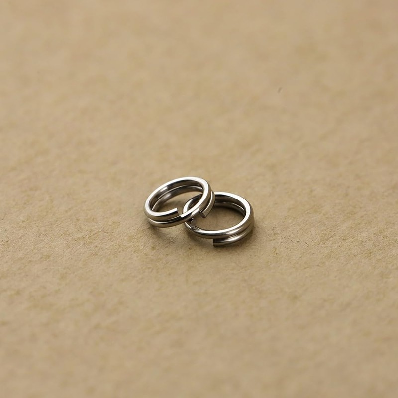 FUSSED 30 Pcs 304 Stainless Steel Key Ring Key Ring