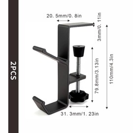 Purse Hook, 2PCS Purse Hanger Desk Mount Headphone Holder Adjustable Purse Hook for Table Aluminium Alloy Bag Hook Table Utility Hooks for Hanging Heavy Objects