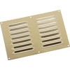 MAP Vents 956-27 Metal Louvre Vents, Brass, 9" x 6"