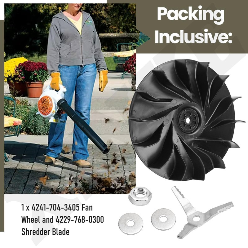 4241-704-3405 Fan Wheel & 4229-768-0300 Shredder Blade for ST-IHL BG86