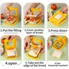 BJAINGEXK Sandwich Slicer and Sealer, Square Pocket Sandwich Maker, Yellow