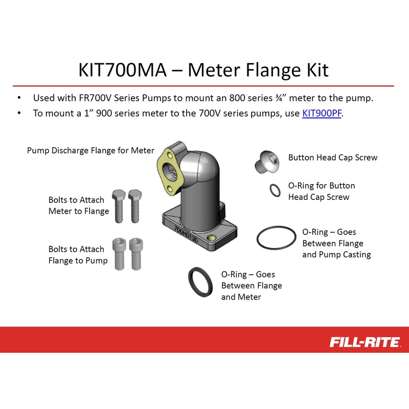 Fill-Rite KIT700MA 800 Meter Flange Kit for FR700V Series Pumps